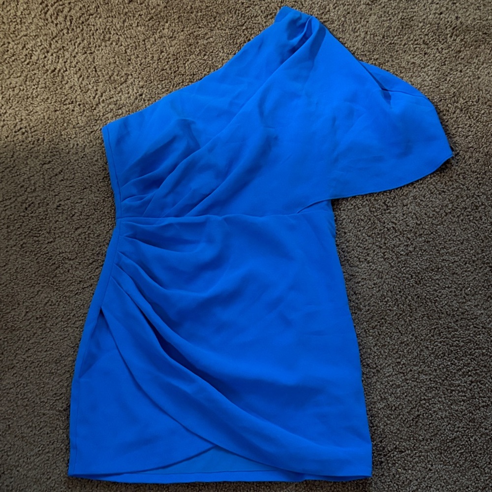 DO+BE Vibrant Blue One-Shoulder Dress